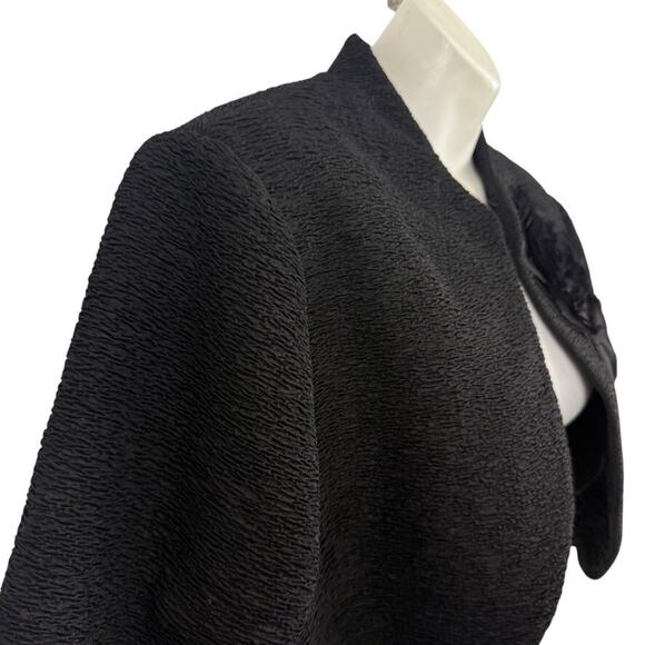 Dress Barn Collection Womens Bolero Open Jacket Formal Evening Cocktail Black 16 - Picture 4 of 16